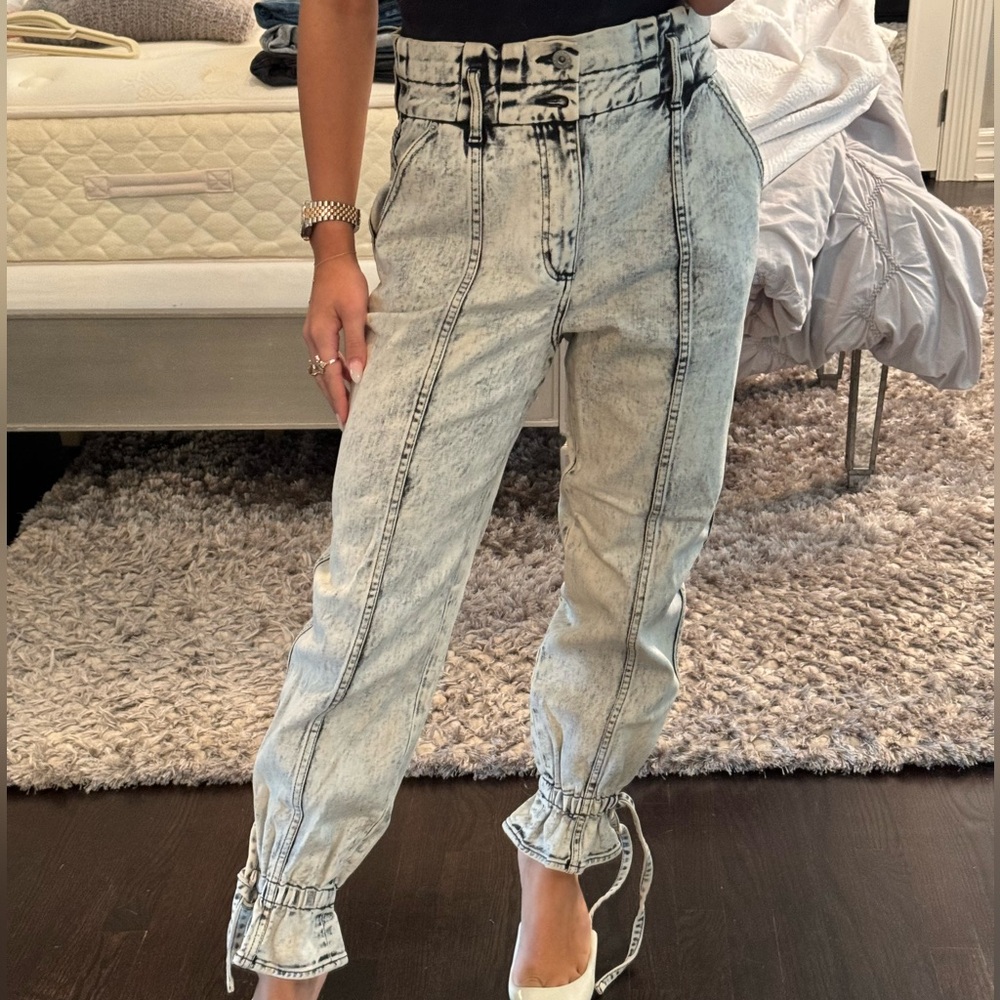 something navy jeans